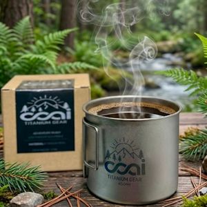 코아이 초경량 티타늄 캠핑 백패킹 머그컵 390ml 450ml 식약처검수통과